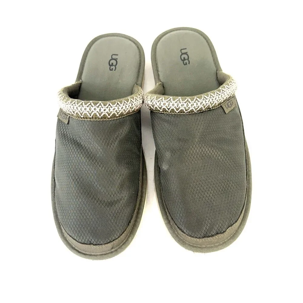 UGG Men's Tasman Slip-on Slides Uld Mono Slipper MLT Green US Size 10